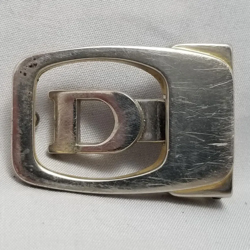 Vintage Belt Buckle Clamp Enclosure Letter D‎ Dress Buckle